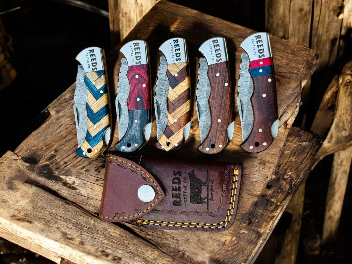 Holiday Gift Pack: Set of 5 Folding Pocket Knives – Black Friday & Christmas Sale