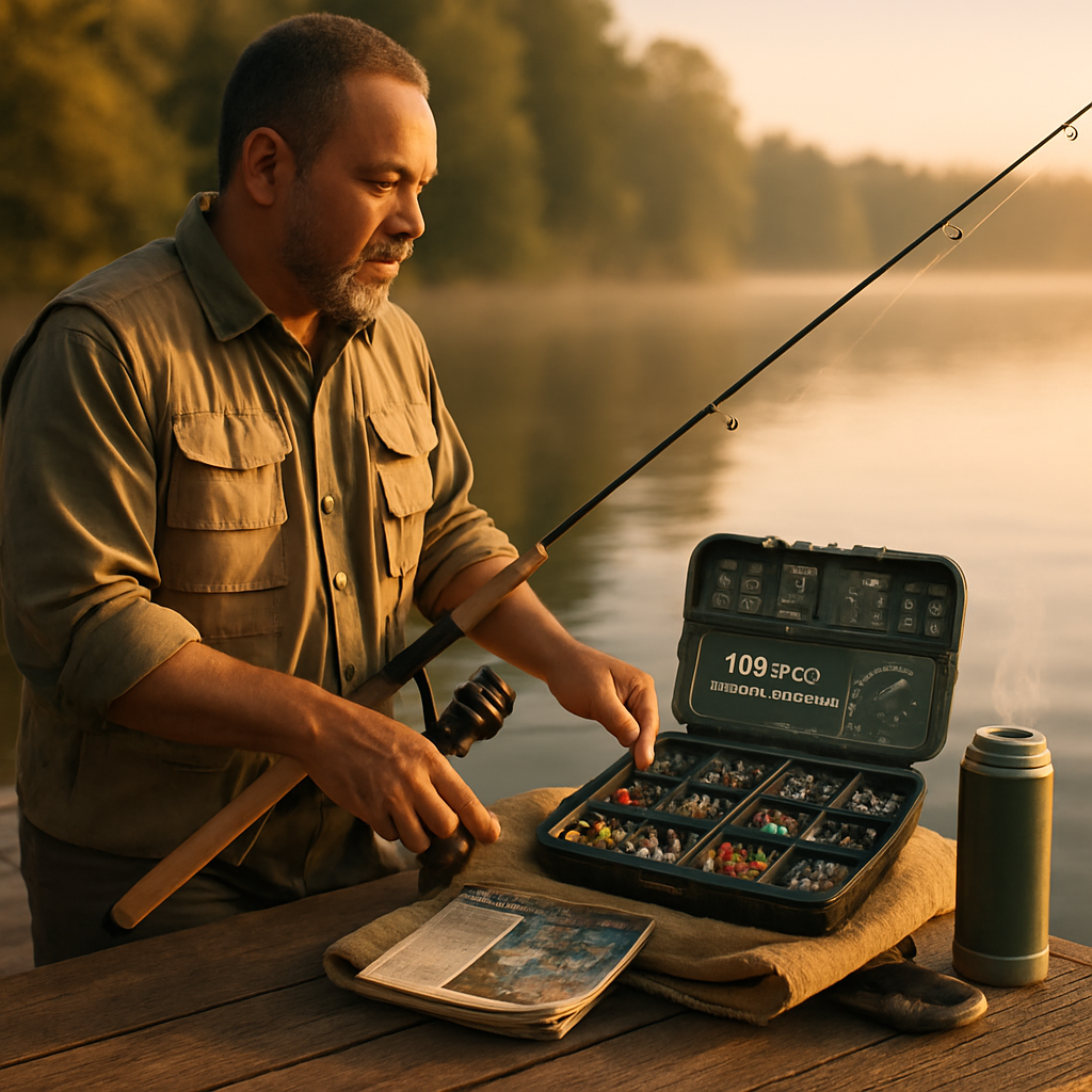 Fishing Kit with Tackle Box, Portable Set