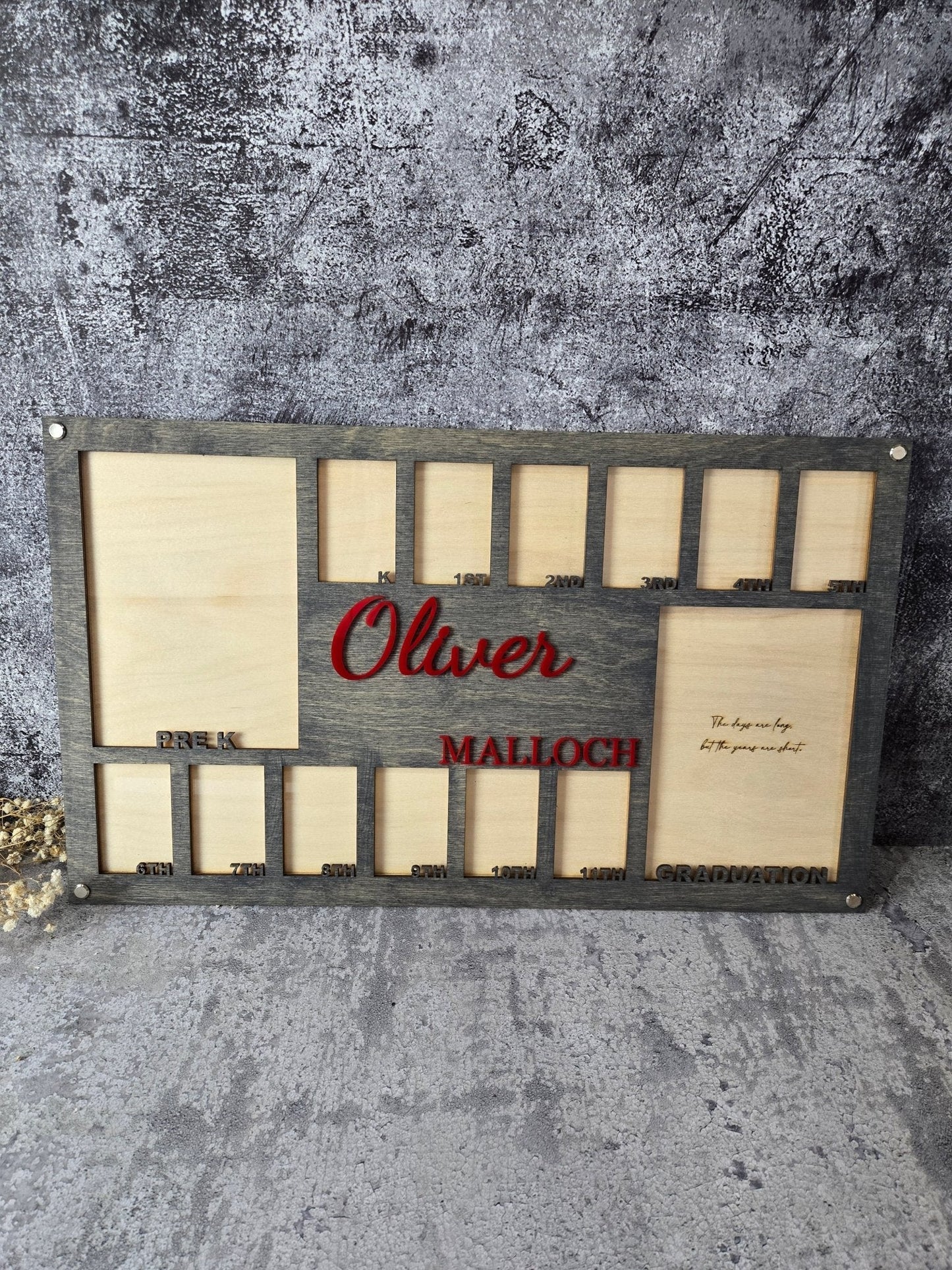 Personalized School Years Picture Frame | Pre-K to Graduation