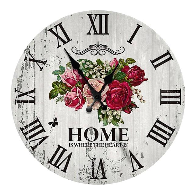 Wooden Wall Clock 10 Inch Silent Non Ticking Quartz Wall Clock 10 Inch Silent Non-Ticking Wooden Wall Clocks Battery Operated Country Retro Rustic Style Decorative for Living Room Kitchen Retro Fashion Wood Wall Clock Decorative for Living Room Kitchen