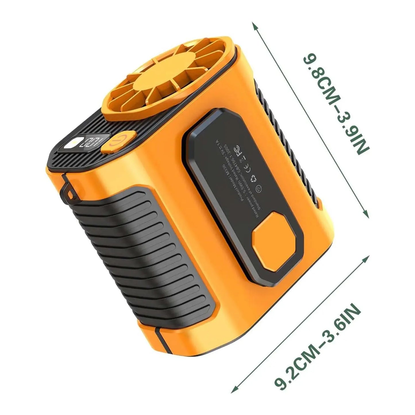 PADOX Waist Cooling Mini Portable Fan - 5000Mah Battery Power Bank, 10 Speeds 5300RPM Airflow, LED Light, Wearable Belt Design, Outdoor Gadgets, Guys Gifts for Jobsite #Summerwins #Dealsforyoudays