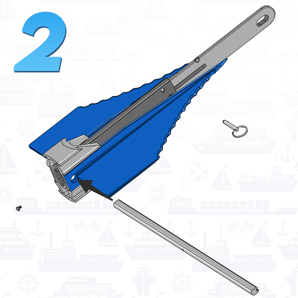 Mini Fluke Anchor (Anchor, Line, Case)