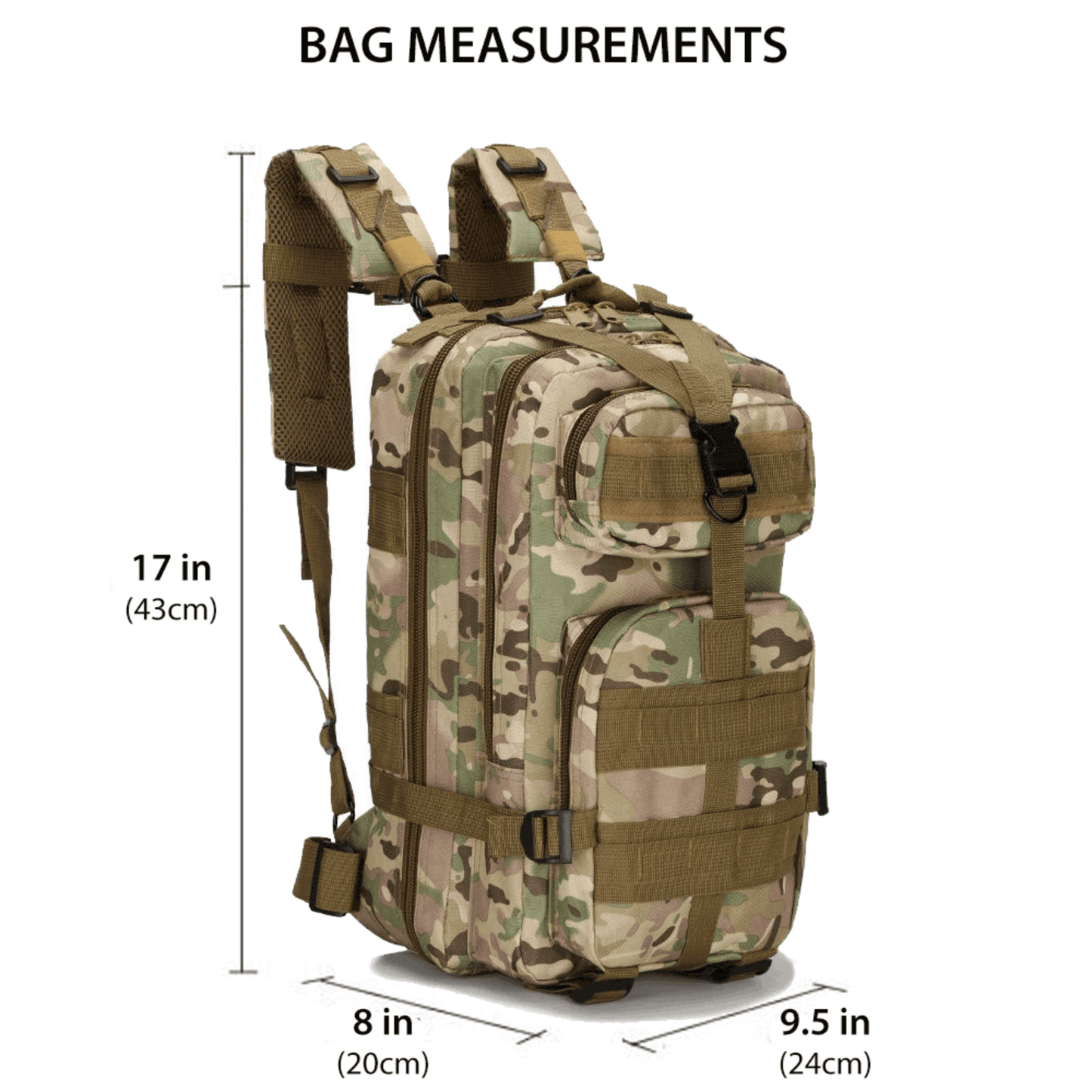 XGear Tactical Small 30L Tactical Backpack Survival Bag
