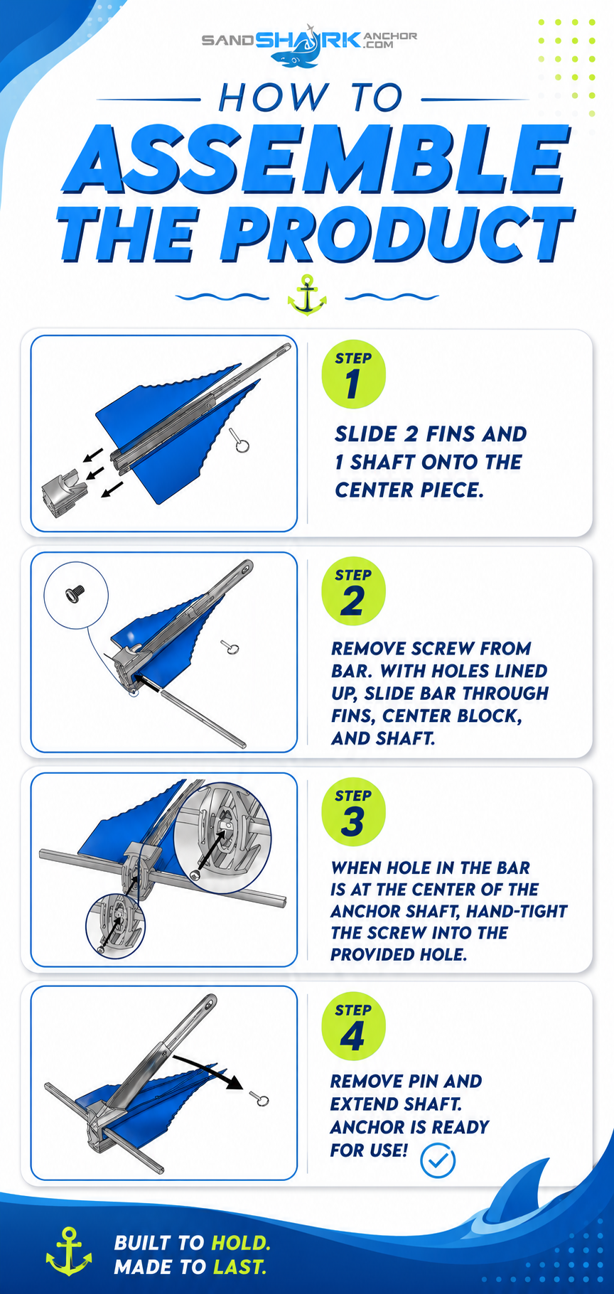 Mini Fluke Anchor (Anchor, Line, Case)