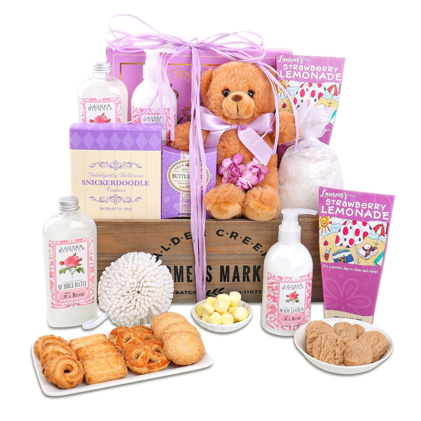 Pampered Rose Spa Gift Basket