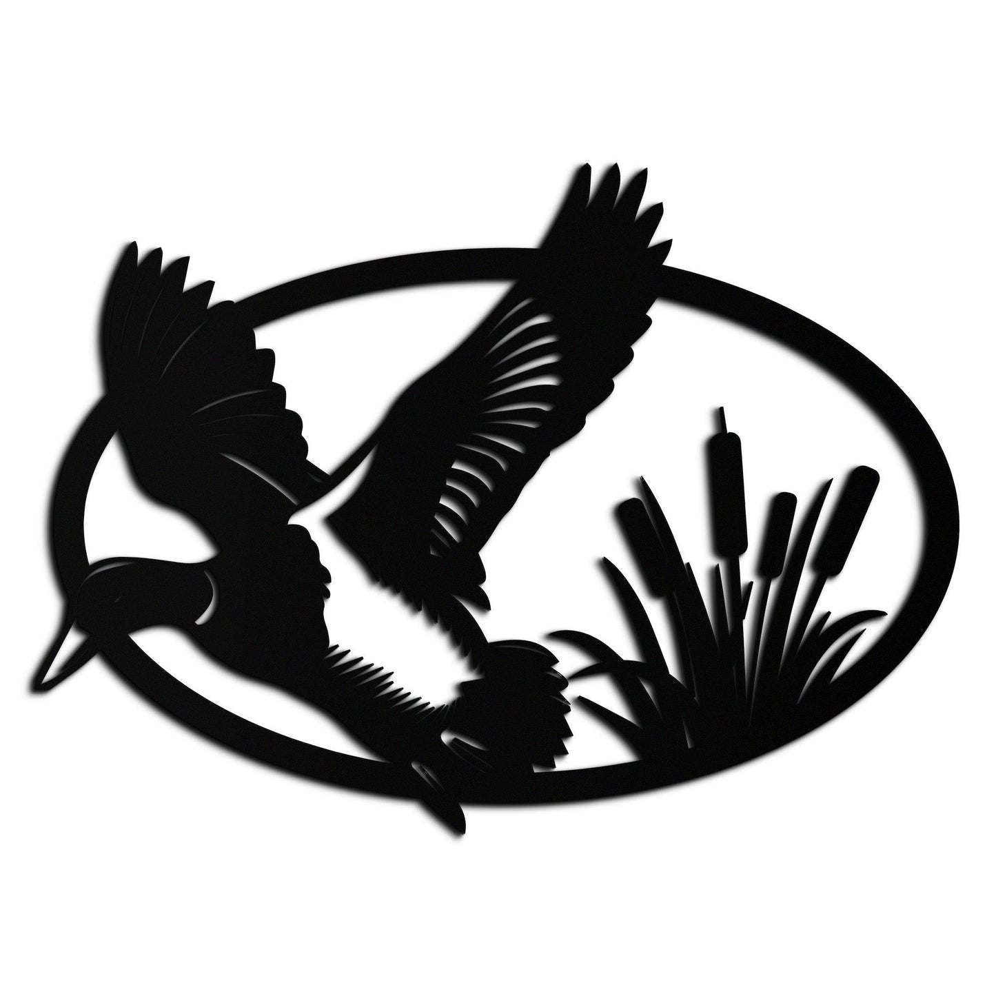 Steel Flying Duck Wall Art - Minimalist Wildlife Home Design