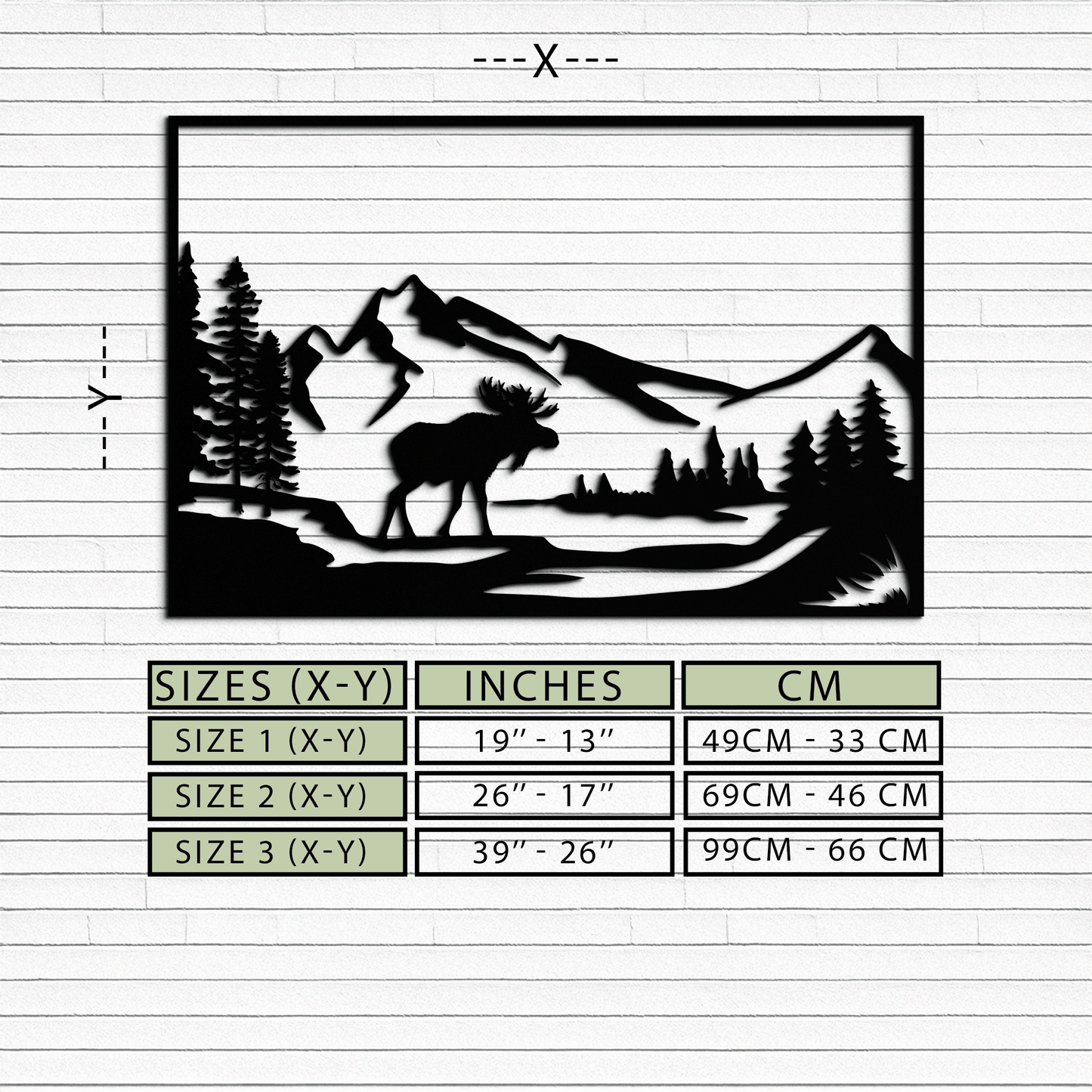 Mountain Moose Metal Wall Art - Rustic Steel Cabin Sculpture