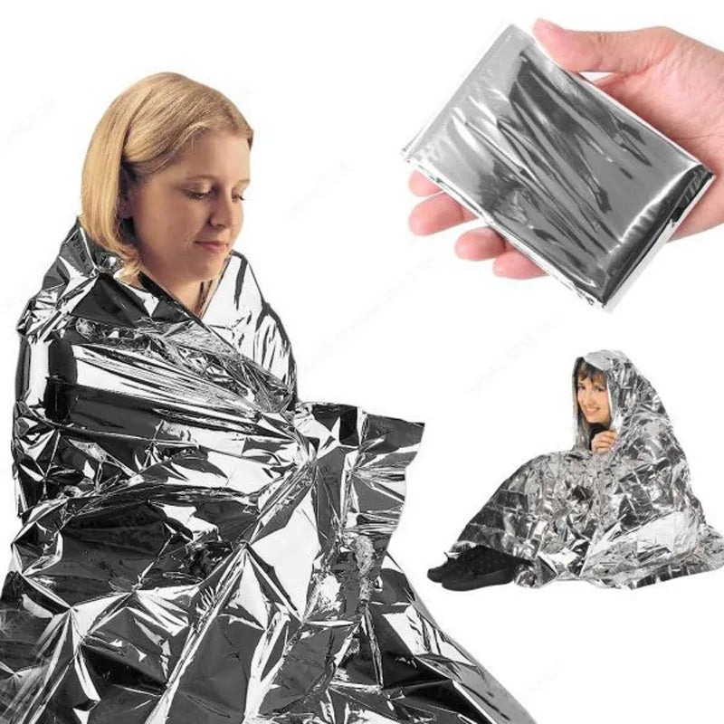 Emergency Thermal Survival Blanket | Windproof and Waterproof Foil Blanket for Outdoor Survival