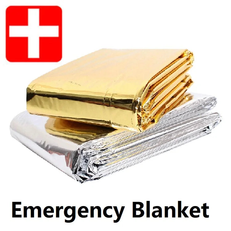 Emergency Thermal Survival Blanket | Windproof and Waterproof Foil Blanket for Outdoor Survival