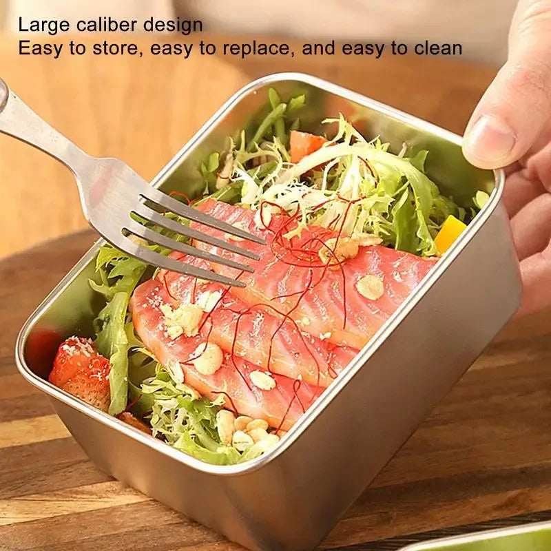 304 Stainless Steel Airtight Food Storage Container | Lunch Bento Box with Lid