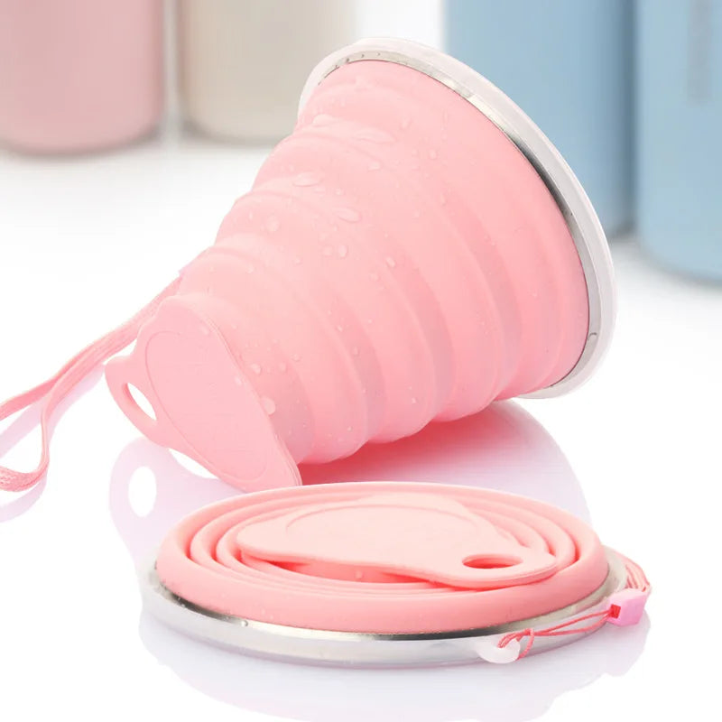 Collapsible Silicone Water Bottle | Foldable Travel Cup for Adults
