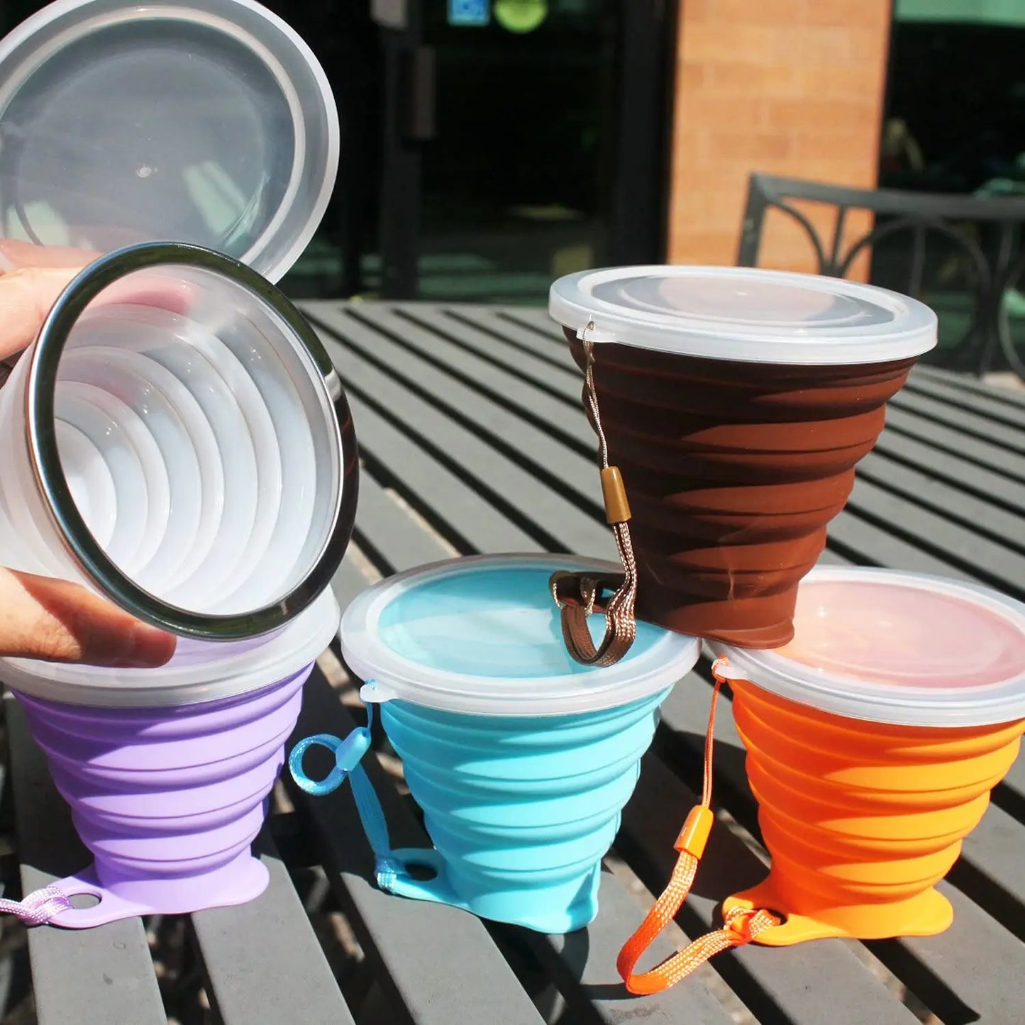 Collapsible Silicone Water Bottle | Foldable Travel Cup for Adults
