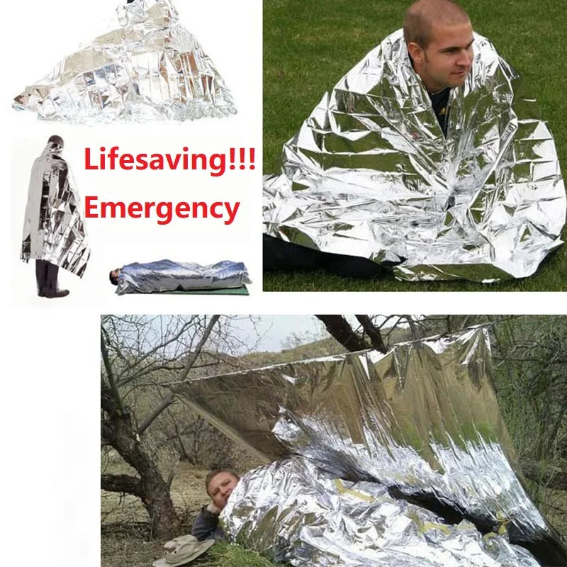 Emergency Thermal Survival Blanket | Windproof and Waterproof Foil Blanket for Outdoor Survival