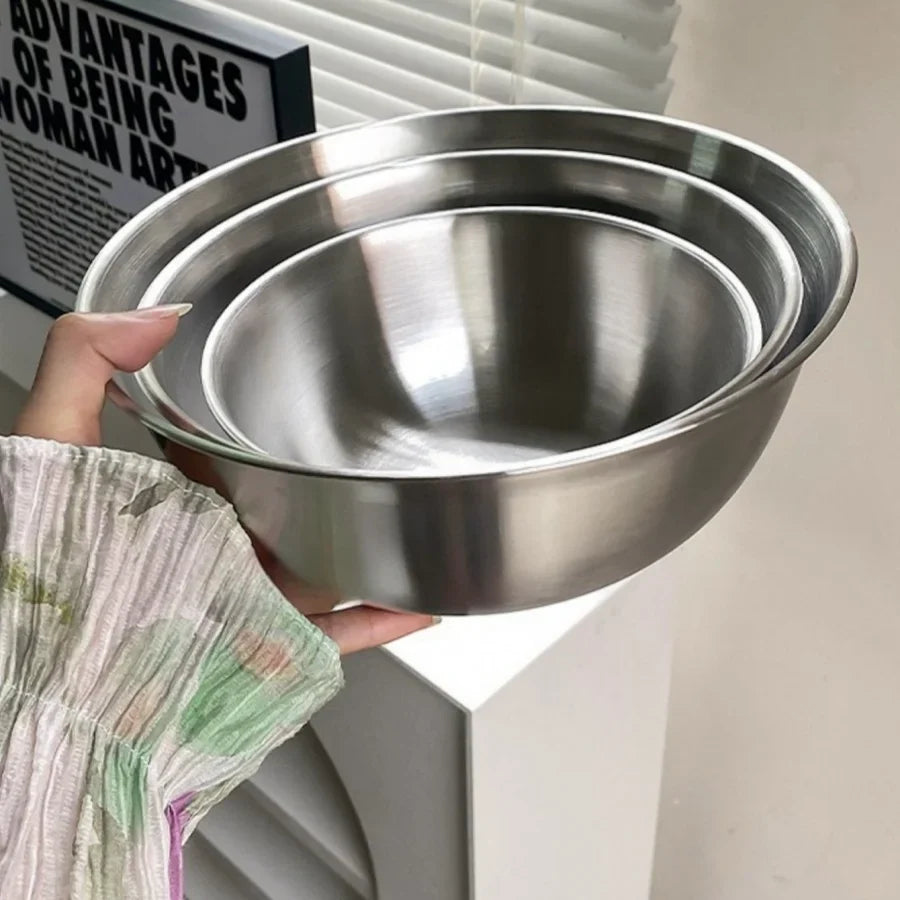 Stainless Steel Material Household with Scale Large Capacity Cooking Mixing Bowl