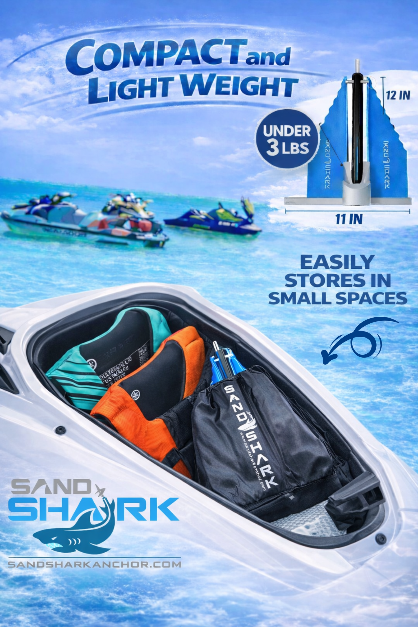Mini Fluke Anchor (Anchor, Line, Case)