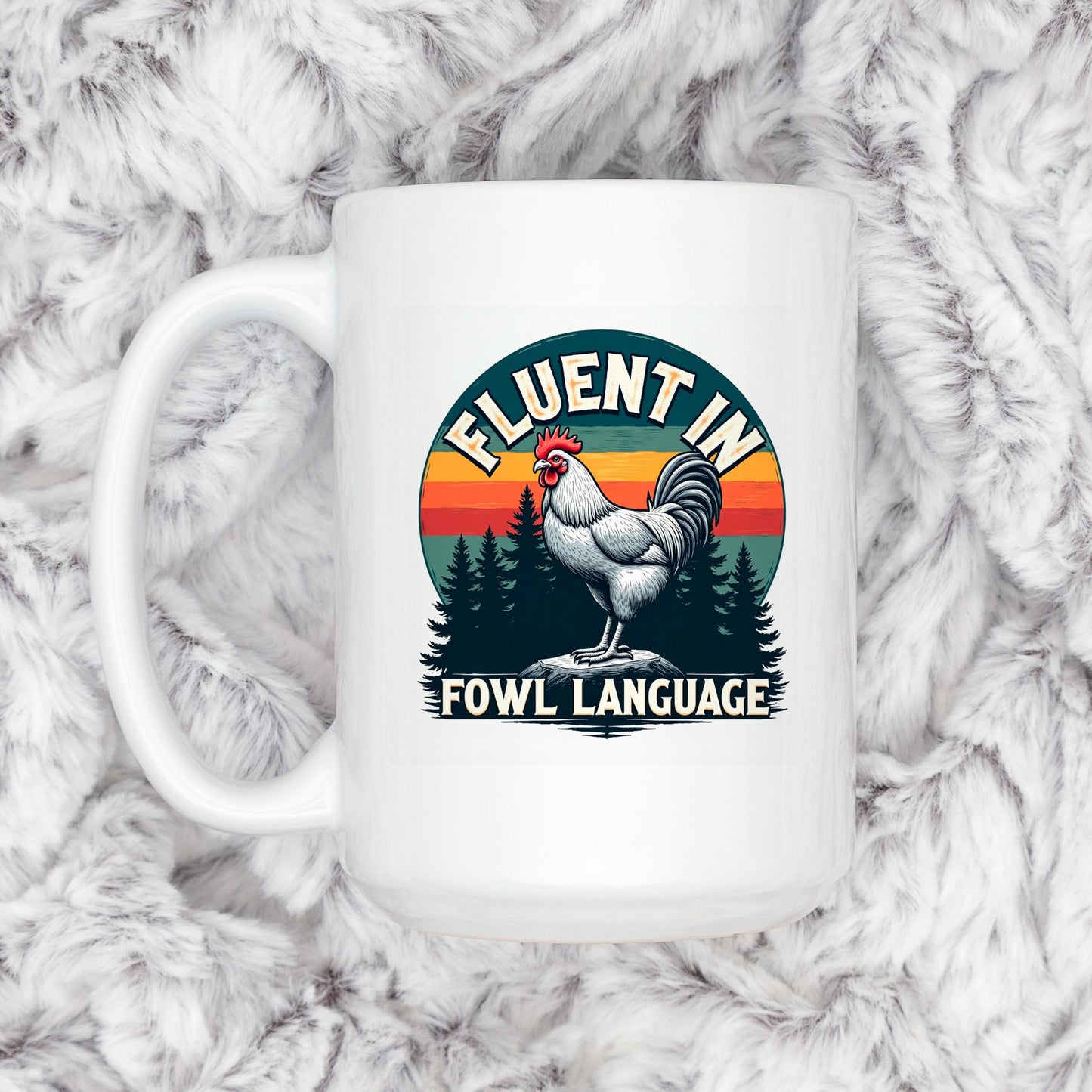 Funny Chicken Coffee Cup - Farm Humor Mug With Rooster Design | Ceramic, Dishwasher Safe