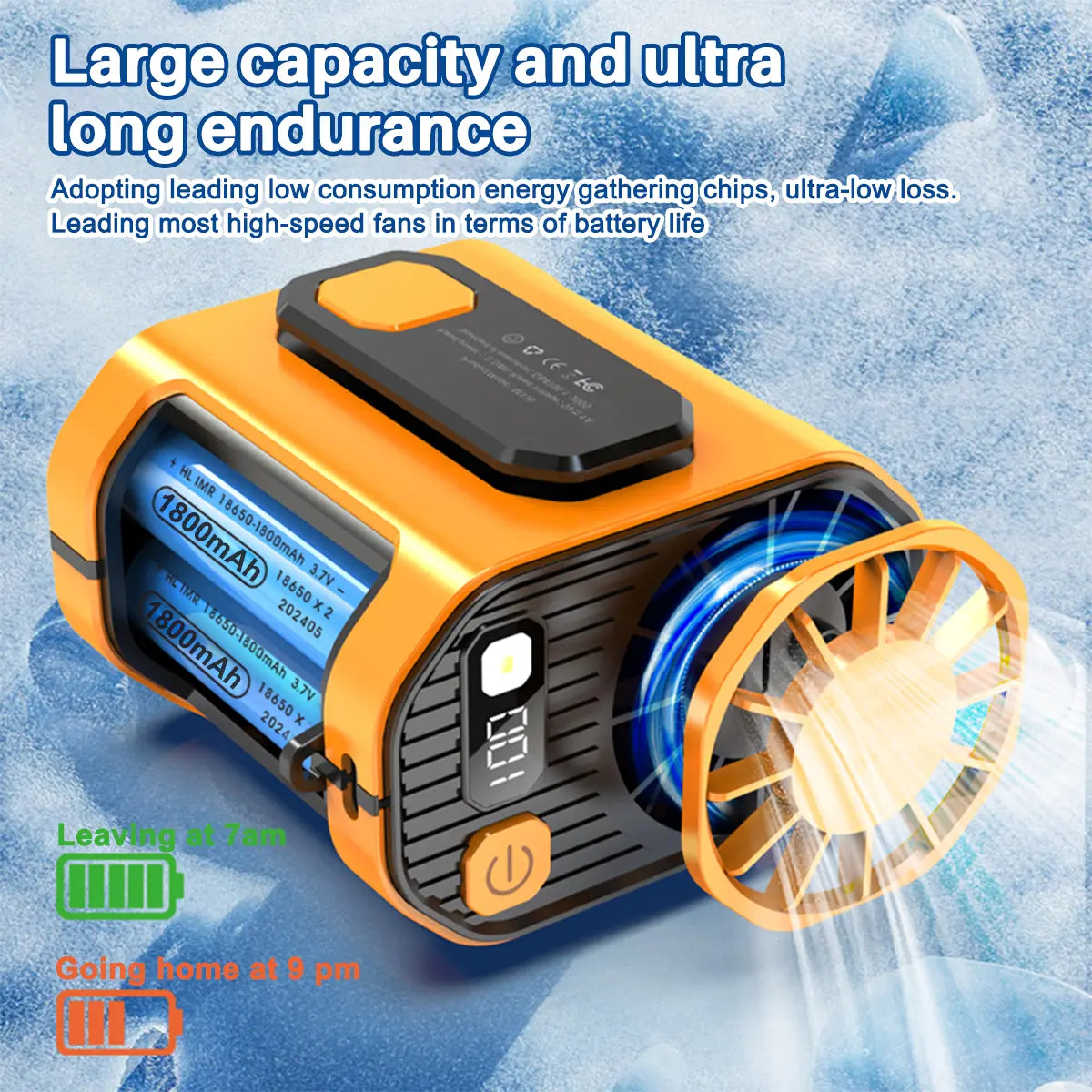 PADOX Waist Cooling Mini Portable Fan - 5000Mah Battery Power Bank, 10 Speeds 5300RPM Airflow, LED Light, Wearable Belt Design, Outdoor Gadgets, Guys Gifts for Jobsite #Summerwins #Dealsforyoudays