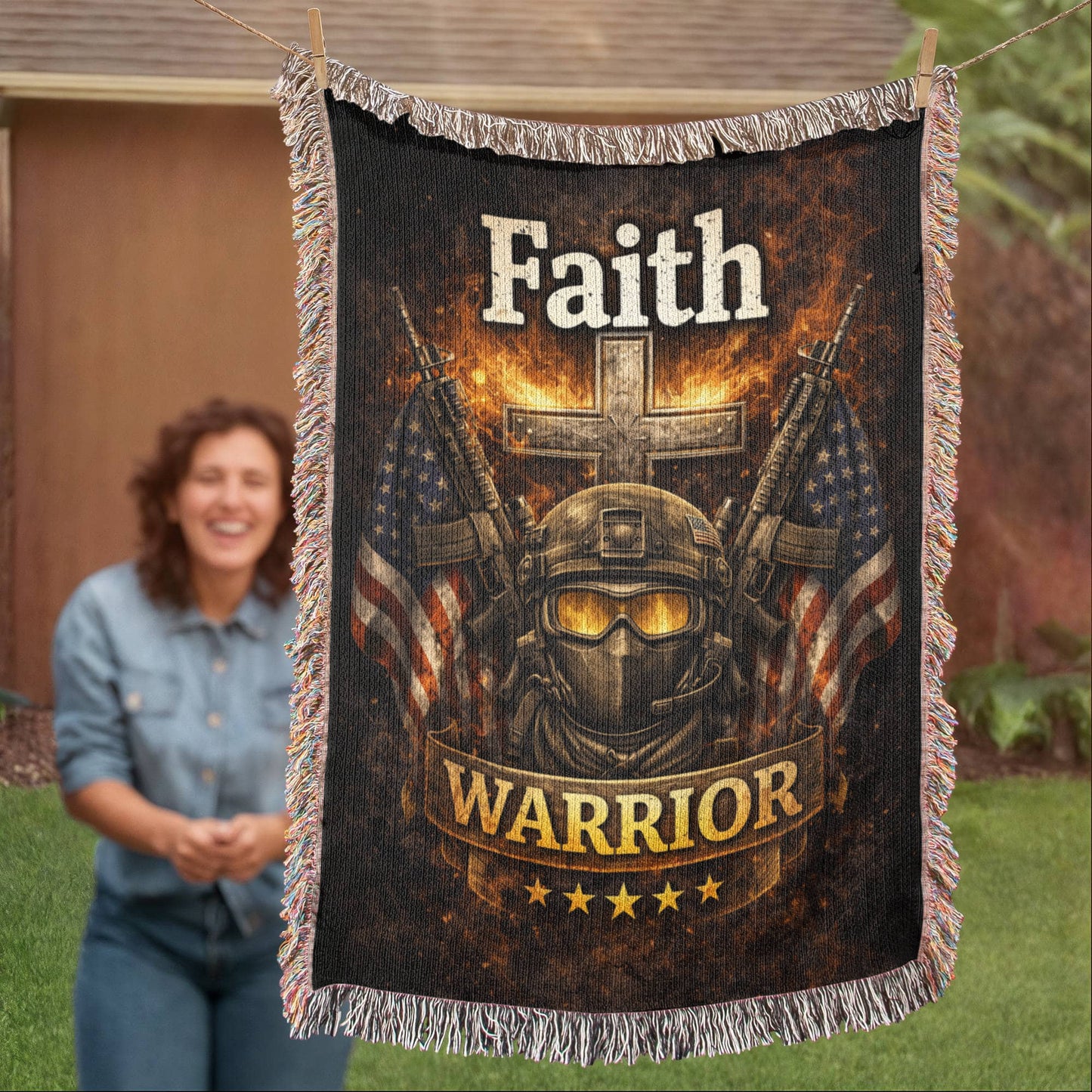 Prayed For Strength Received Purpose Christian Blanket – Faith Comfort Throw