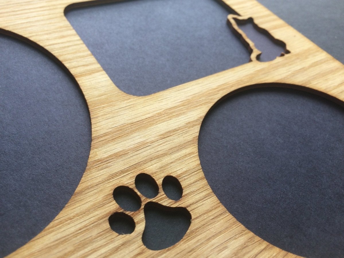 Cat Bowl & Paws Picture Frame