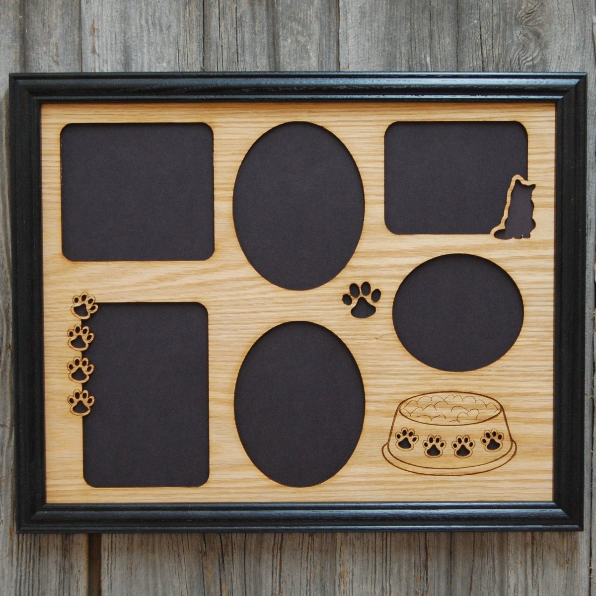 Cat Bowl & Paws Picture Frame