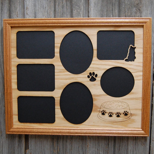 Cat Bowl & Paws Picture Frame