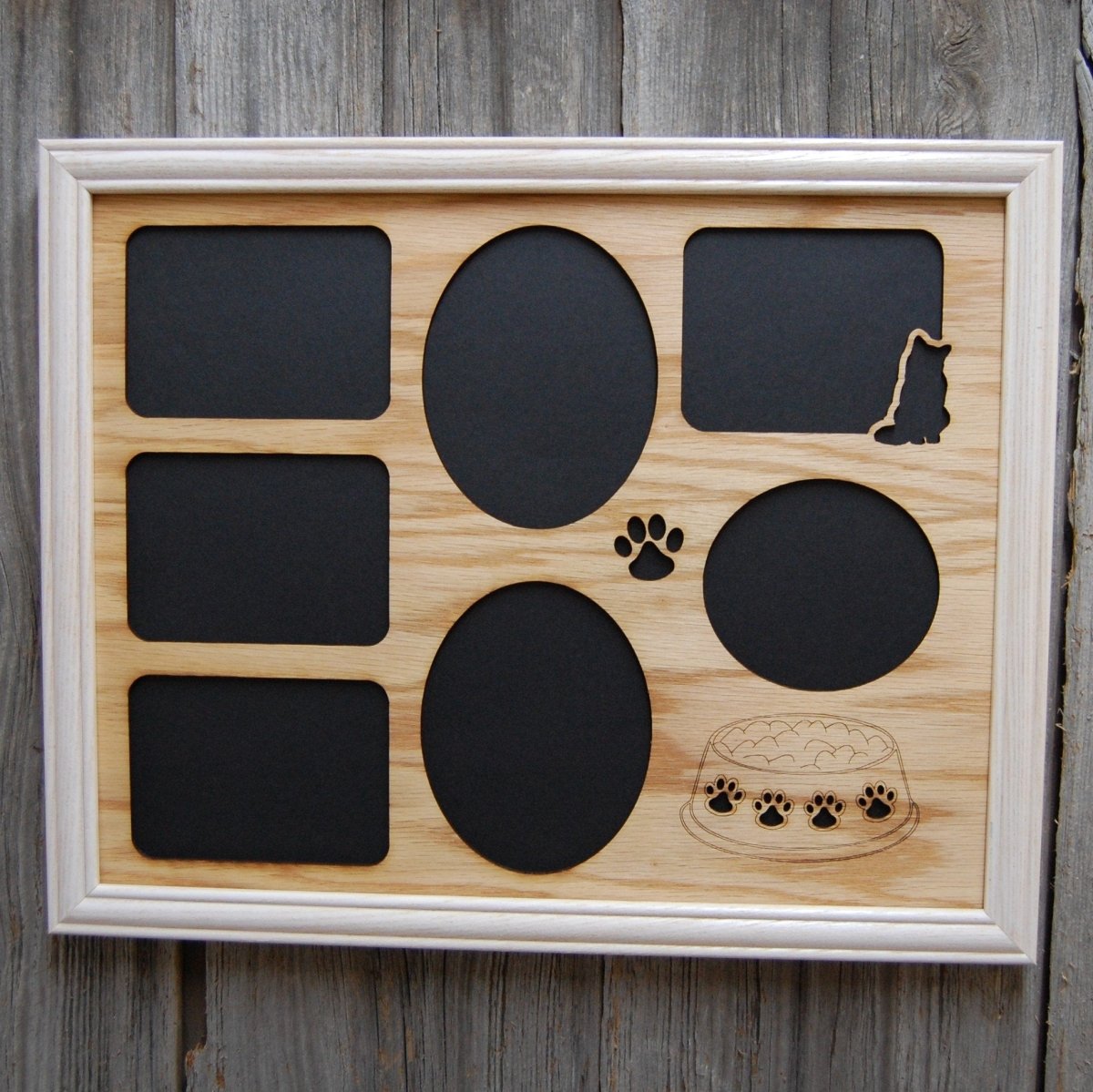 Cat Bowl & Paws Picture Frame
