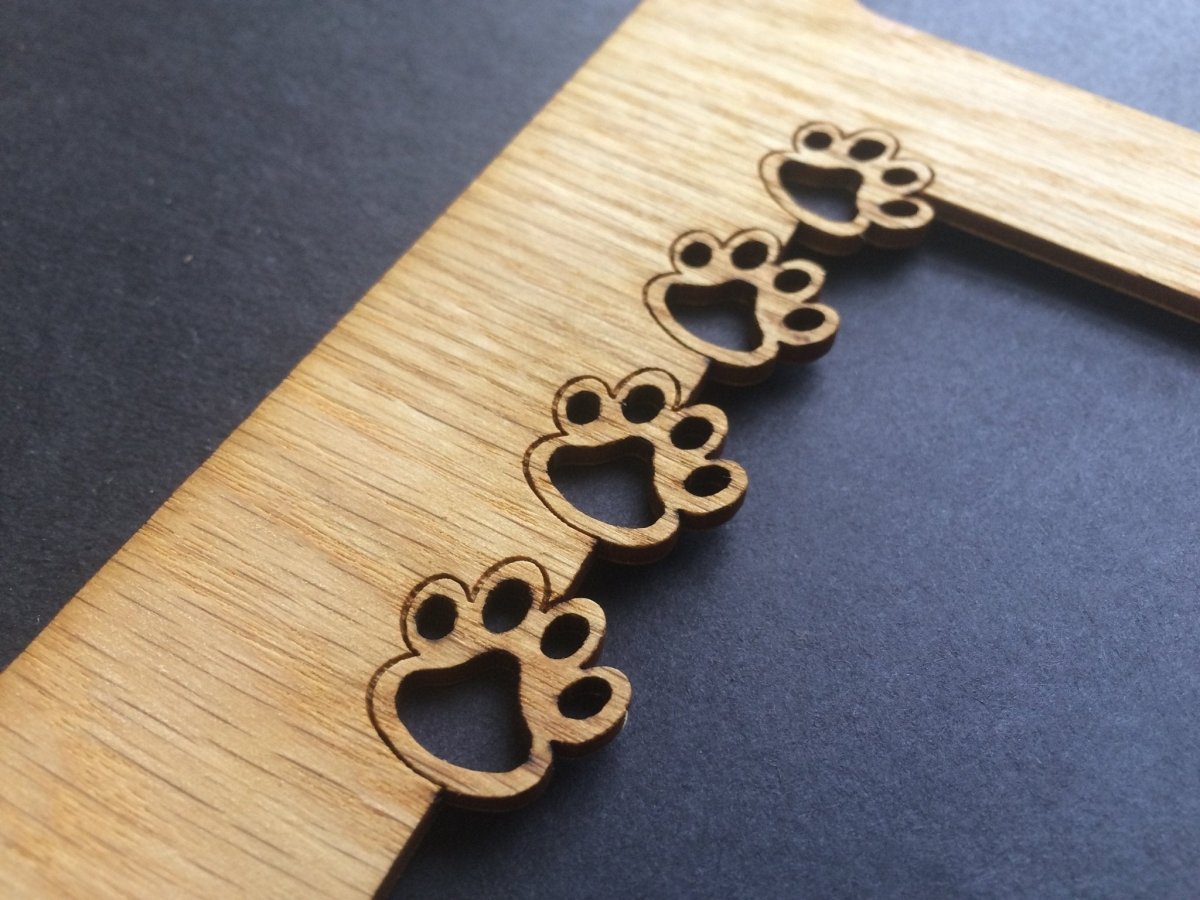 Cat Bowl & Paws Picture Frame