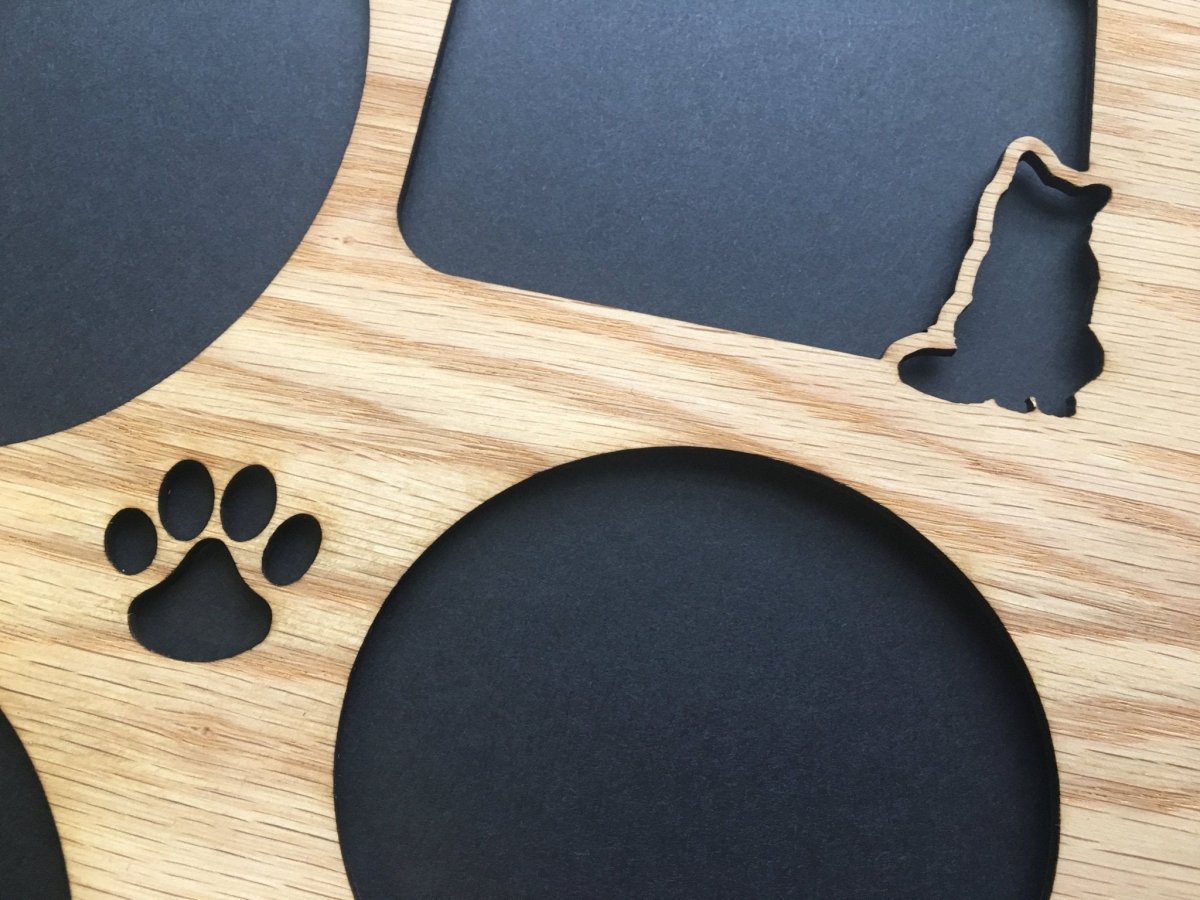 Cat Bowl & Paws Picture Frame
