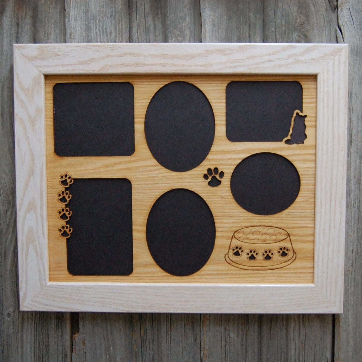 Cat Bowl & Paws Picture Frame
