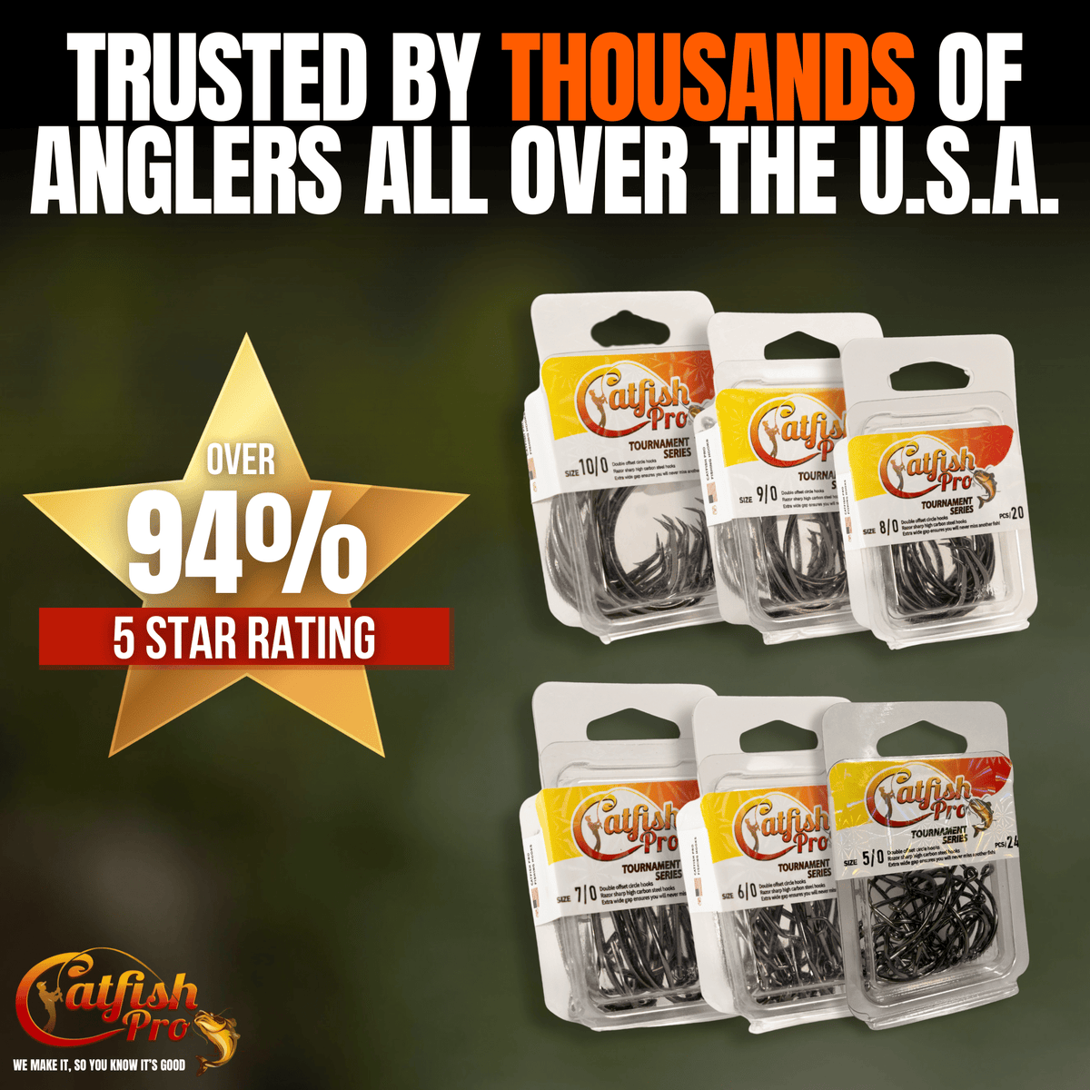 Double Offset Circle Hooks 7/0 - Value Pack