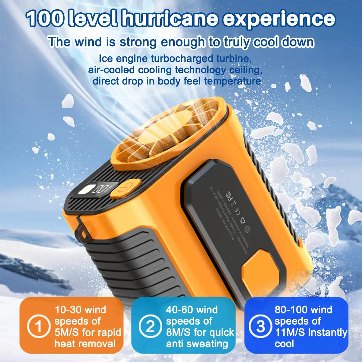 PADOX Waist Cooling Mini Portable Fan - 5000Mah Battery Power Bank, 10 Speeds 5300RPM Airflow, LED Light, Wearable Belt Design, Outdoor Gadgets, Guys Gifts for Jobsite #Summerwins #Dealsforyoudays