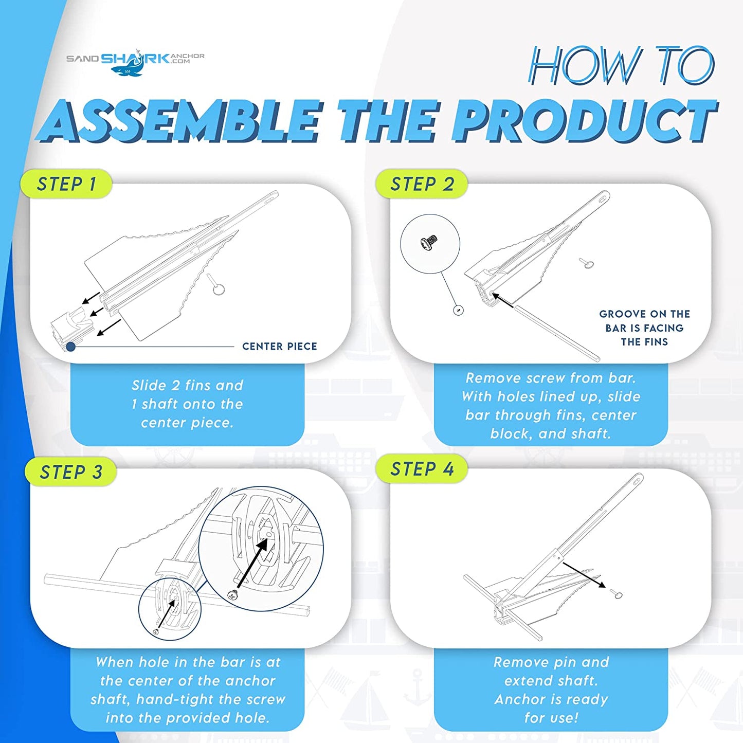 Mini Fluke Anchor (Anchor, Line, Case)