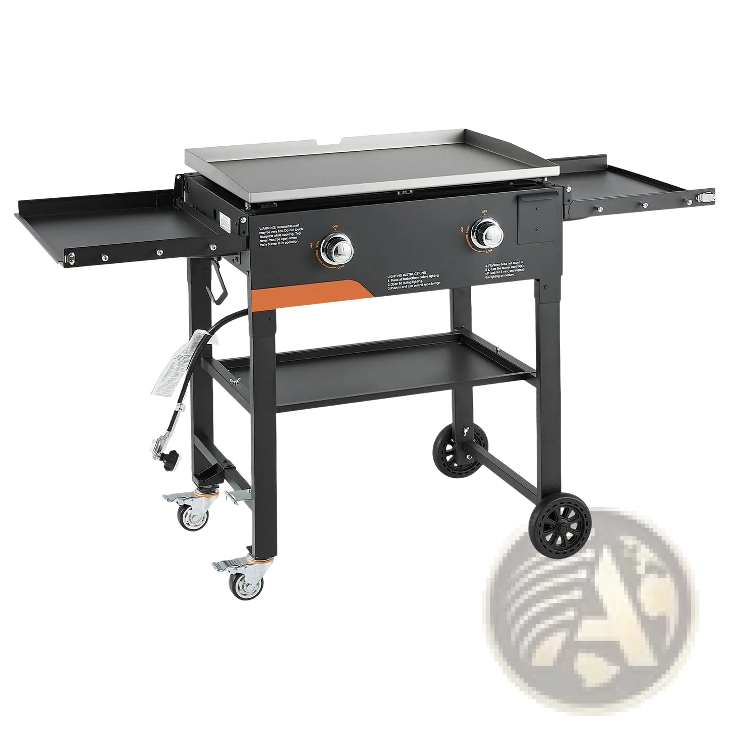Gas Griddle 28 Inch 2-burner Foldable Propane Grill