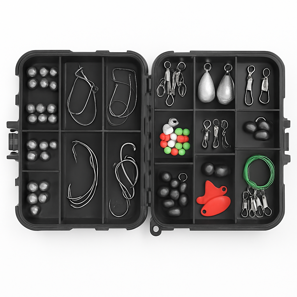 Fishing Kit with Tackle Box, Portable Set