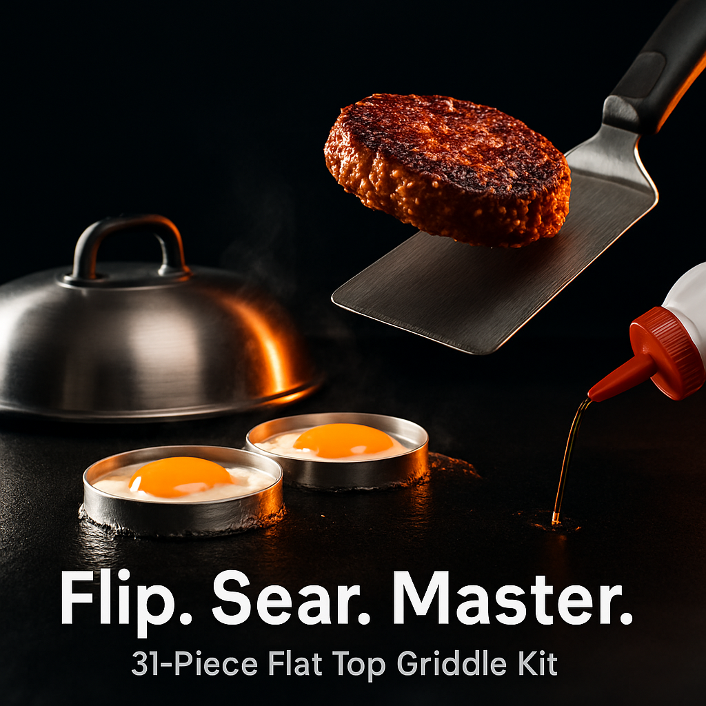 Griddle Accessories Kit with Spatulas & Press
