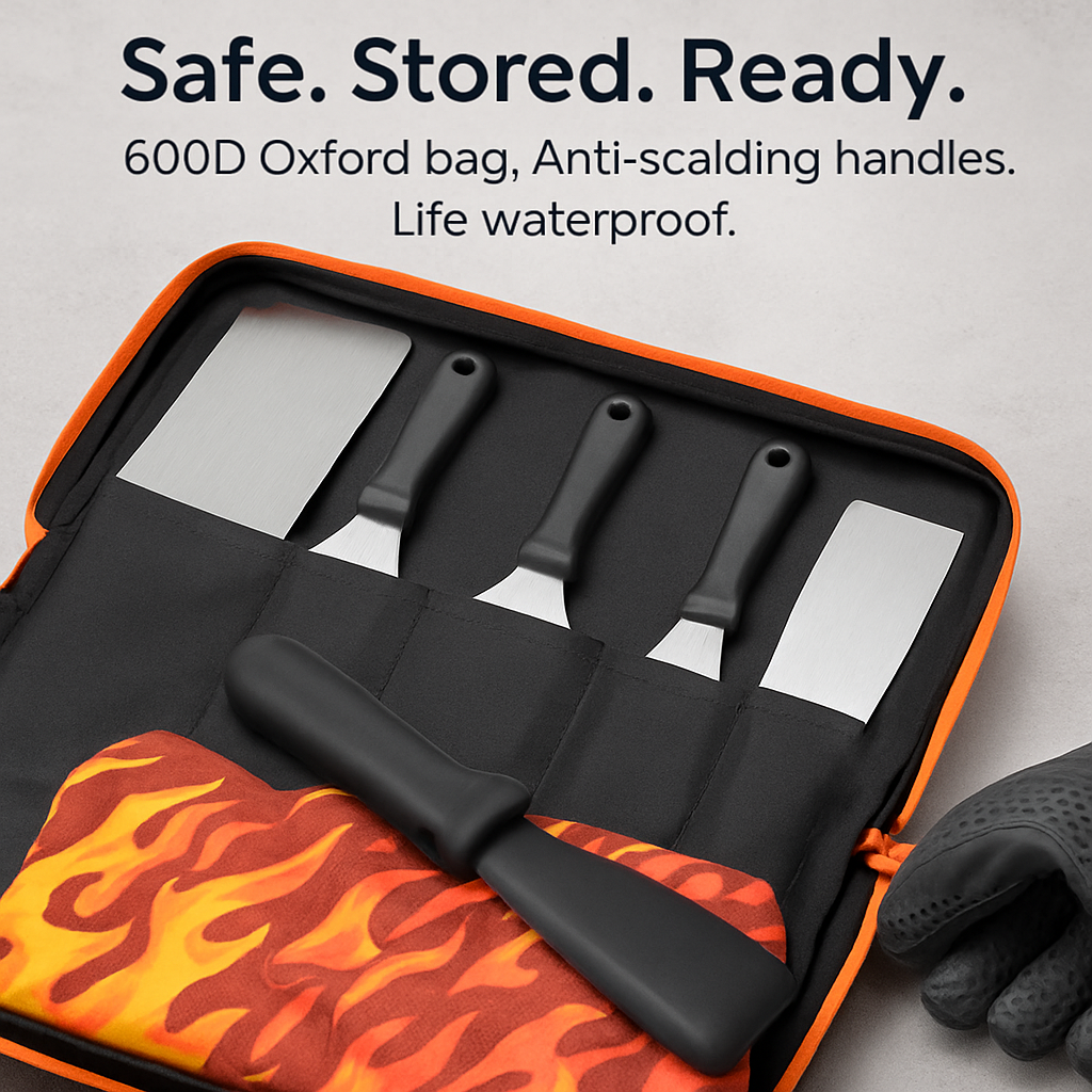Griddle Accessories Kit with Spatulas & Press