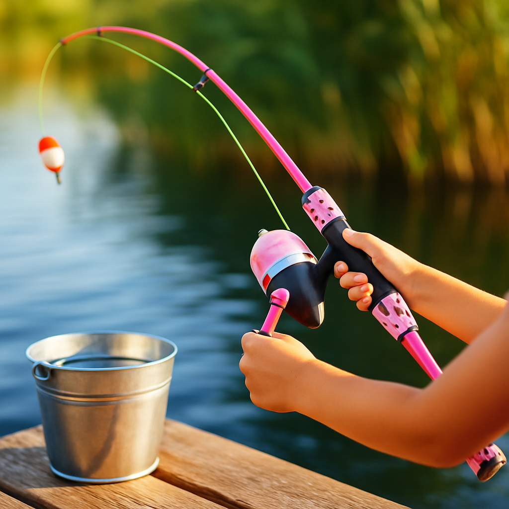 Kids Fishing Pole Set - Telescopic Rod & Spincast Reel Kit