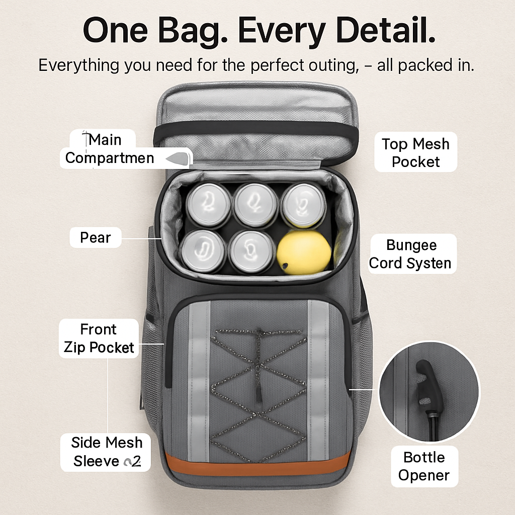 Cooler Backpack Insulated for Picnics and Travel