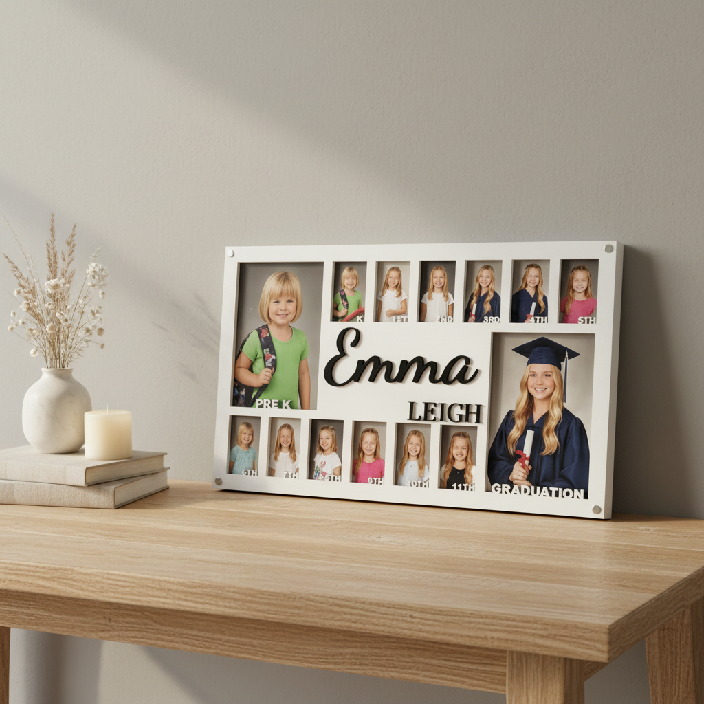 Personalized School Years Picture Frame | Pre-K to Graduation