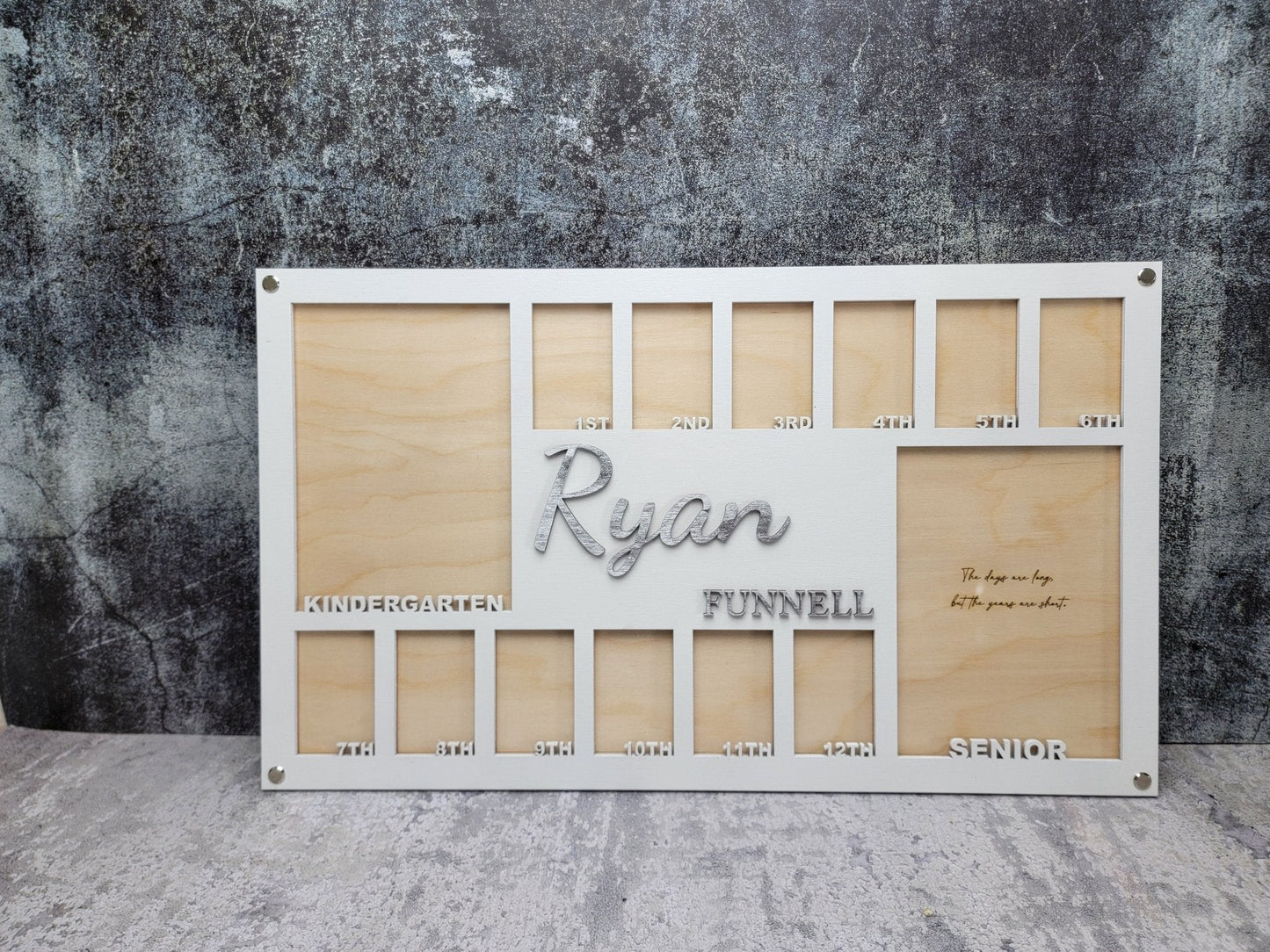 Personalized School Years Picture Frame | Pre-K to Graduation