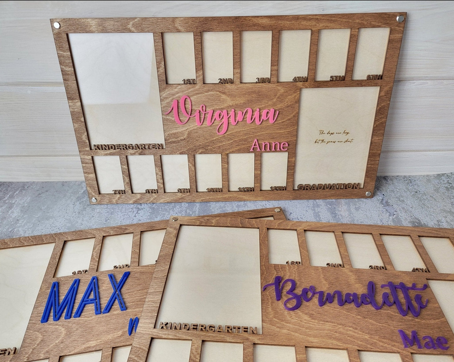 Personalized School Years Picture Frame | Pre-K to Graduation