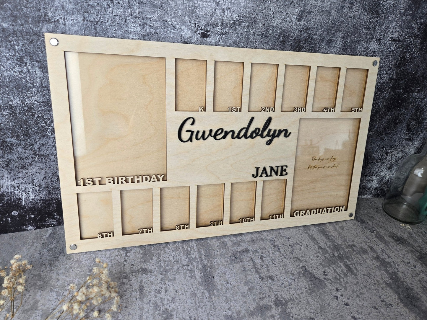 Personalized School Years Picture Frame | Pre-K to Graduation