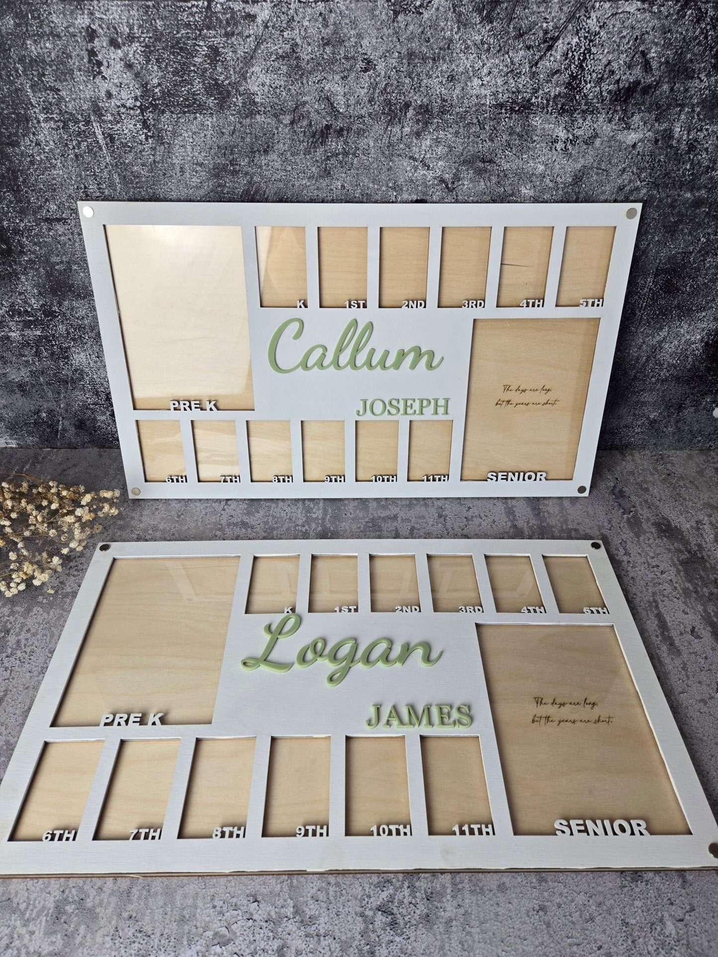 Personalized School Years Picture Frame | Pre-K to Graduation