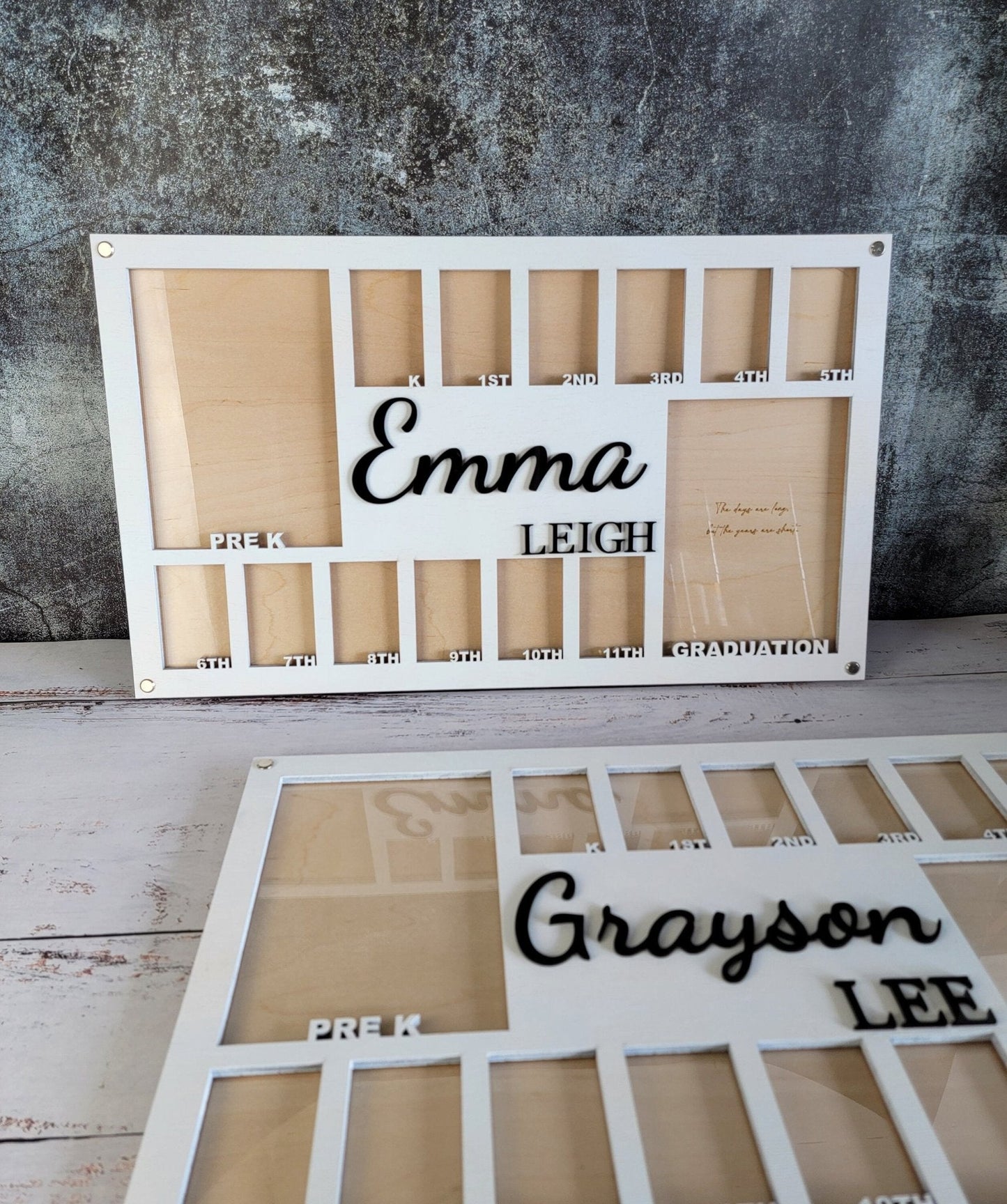 Personalized School Years Picture Frame | Pre-K to Graduation